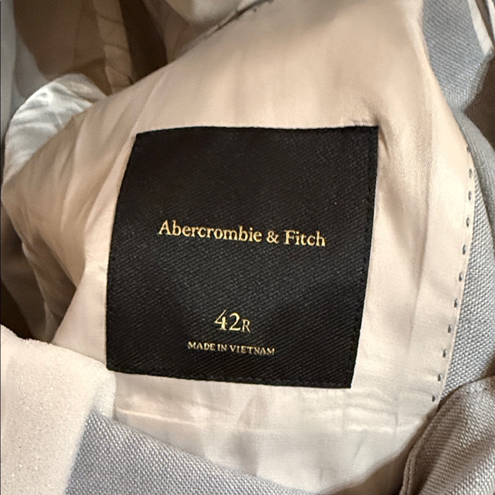 Men's Abercrombie A&F Collins Classic Blazer (Gray) - Picture 11 of 11